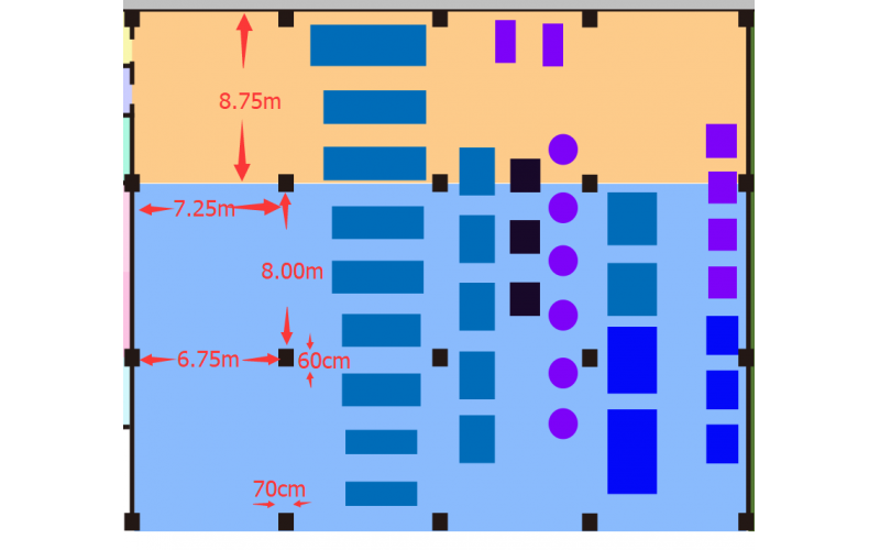 深模新工廠示意圖，設(shè)備多，空間少