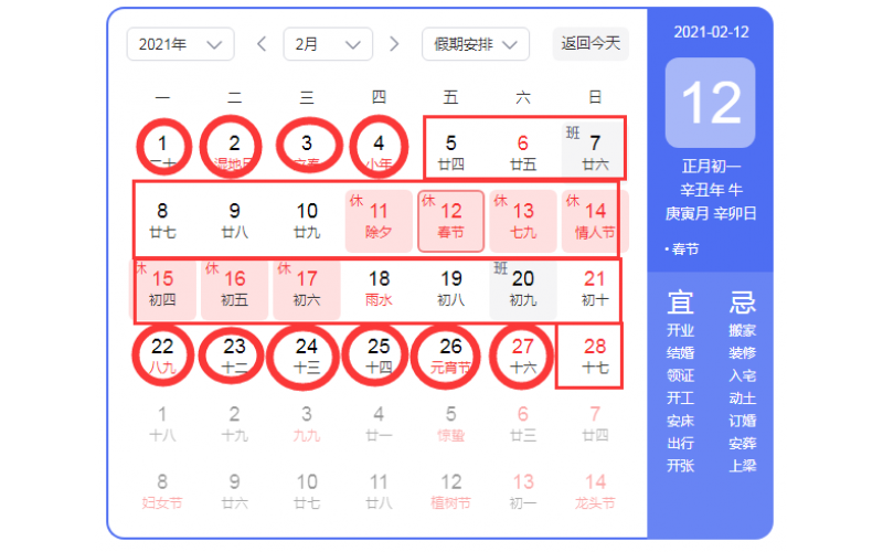 所有企業(yè)在2月份春節(jié)的過程中，只有10個(gè)工作日上班，而且是陸陸續(xù)續(xù)的走人或者來人